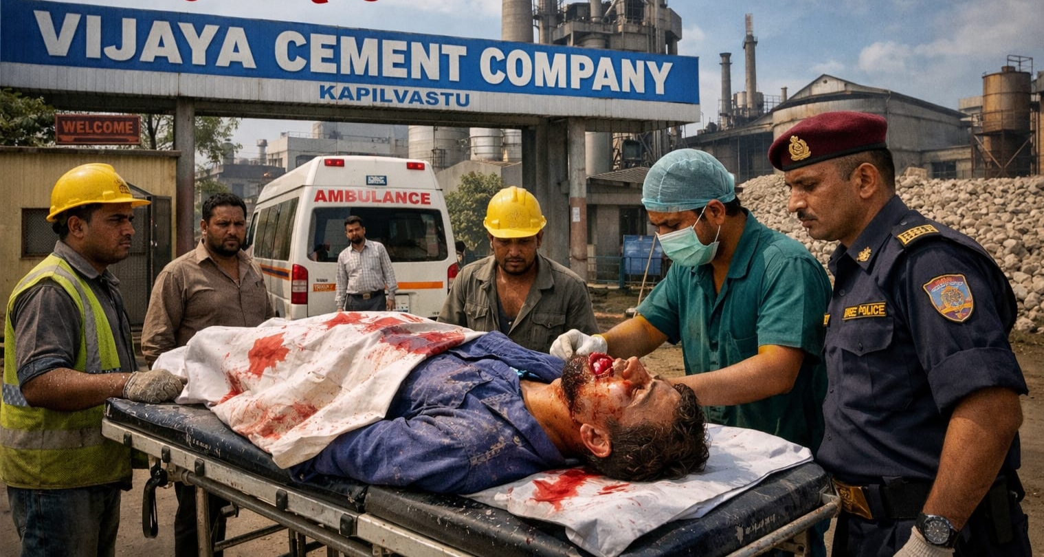विजया सिमेन्ट फ्याक्ट्रीमा एक मजदुरको  मृत्यु
