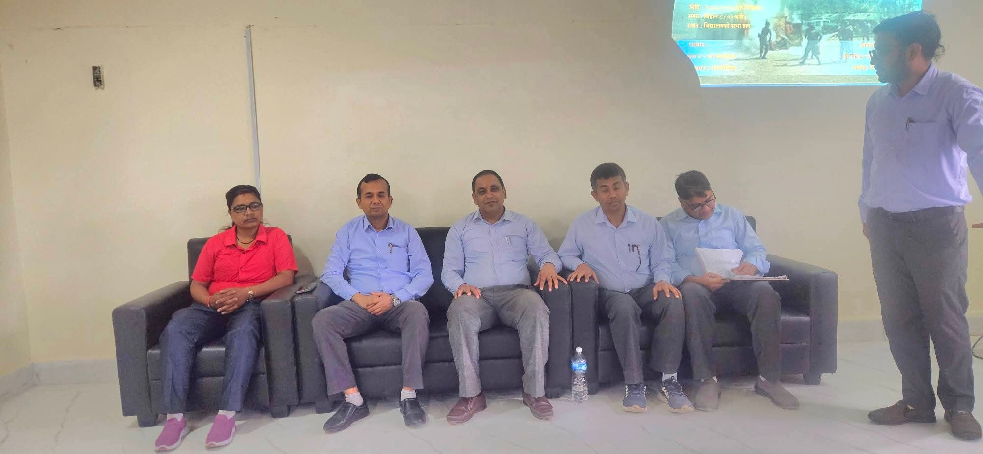 राष्ट्रिय मावि चन्द्रौटामा विपद् व्यवस्थापन तथा न्यूनीकरण सम्बन्धी अभिमुखीकरण तालिम सम्पन्न ।